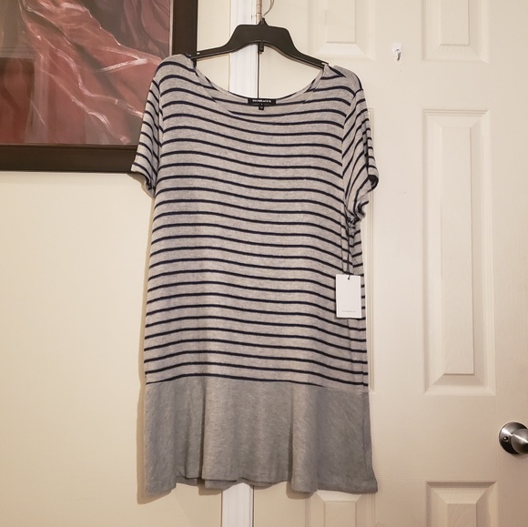 Hye Park & Lune Blue/Gray Soft Comfy Abel Dress or Top - Picture 3 of 8